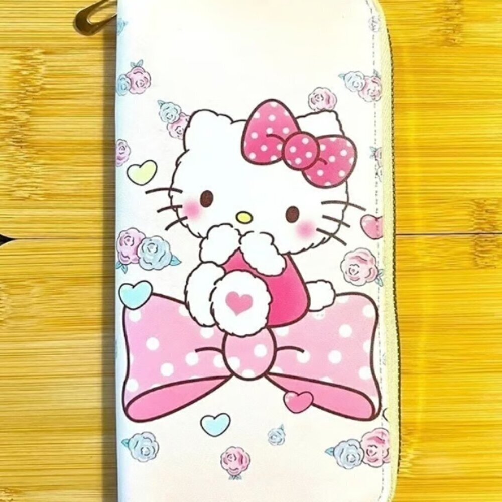 Hello Kitty wallet Pink Bow Hearts NWT